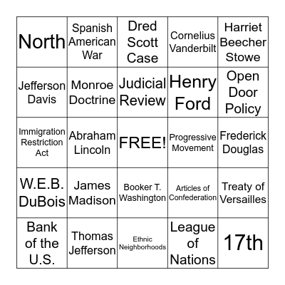 Benchmark Bingo! Bingo Card