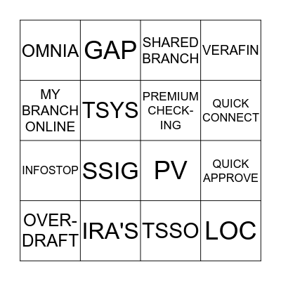 SSFCU LOTERIA!! Bingo Card