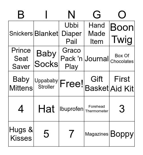 O BABY Bingo Card