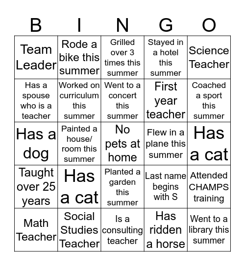 WMS Bingo Card