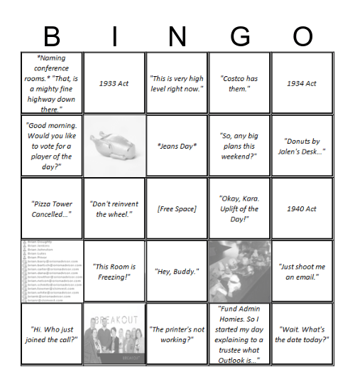 Ultimus Lingo Bingo Card
