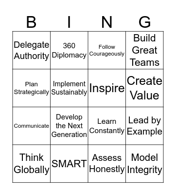 CA Tenets BING(O) Bingo Card