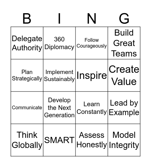 CA Tenets BING(O) Bingo Card