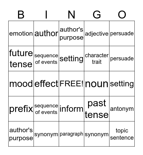 Reading Bingo!!! Bingo Card