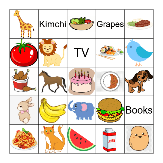 Do you like ...? Bingo Card