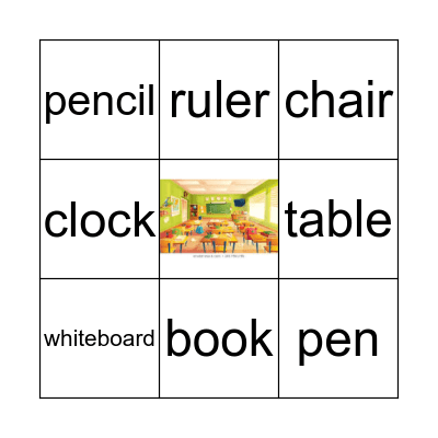 classroom Bingo Card