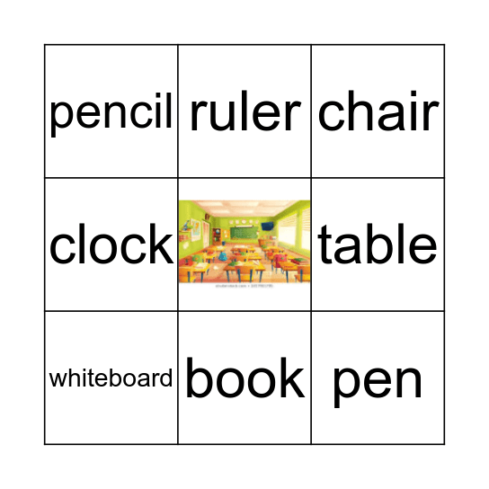 classroom Bingo Card