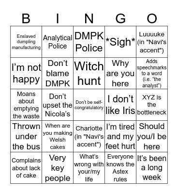 Will Bingo Card