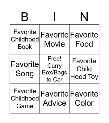 Getting to Know You Bingo Card