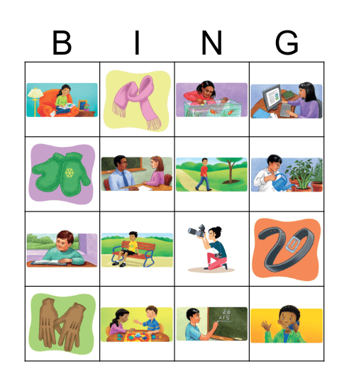 School Days Bingo Card