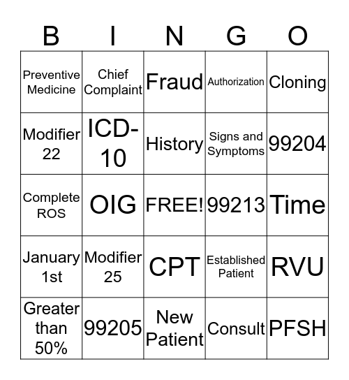 Resident Retreat Bingo Card