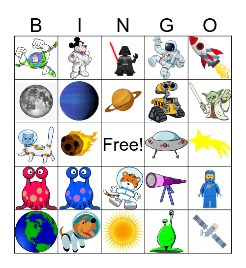 Space Bingo Card