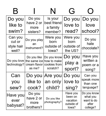 Bingo Card