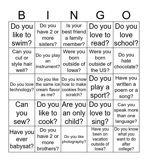 Bingo Card