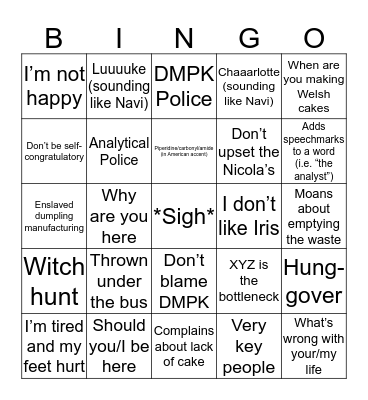 Will Bingo Card