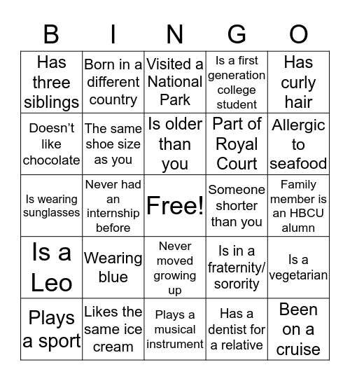 Bingo Card