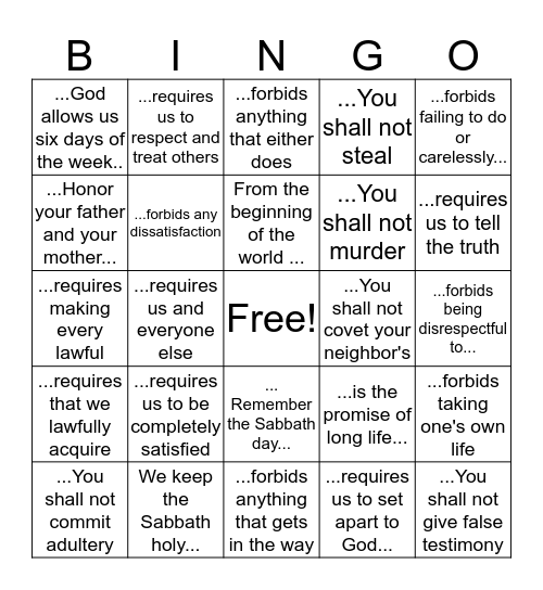 Catequest Bingo! Bingo Card