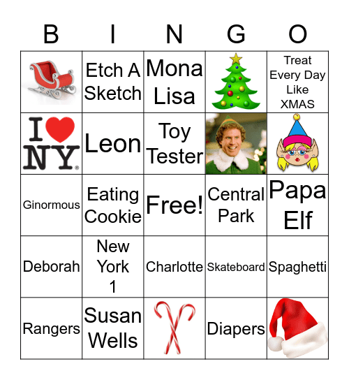 ELF TRIVIA Bingo Card