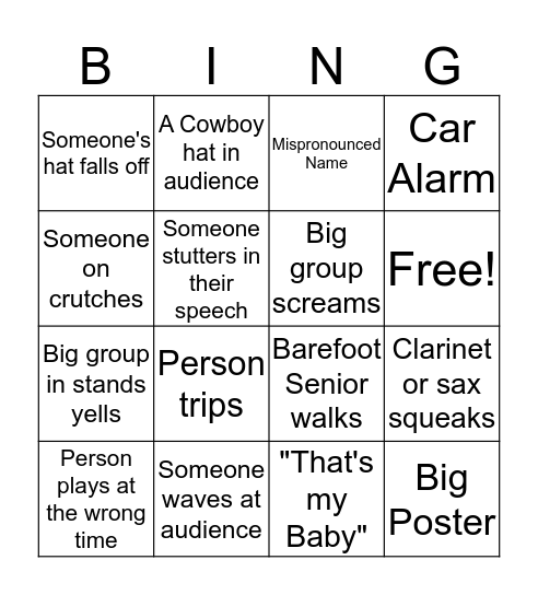 Grad Bingo :) Bingo Card