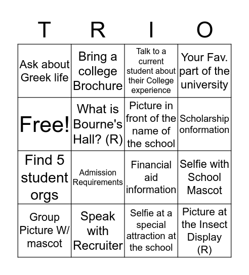 Trio Bingo ! Bingo Card