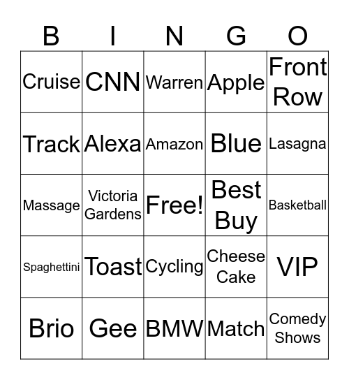 Charles 50th Birthday Bingo Card