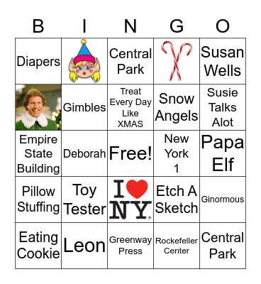 ELF TRIVIA Bingo Card