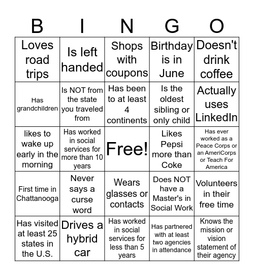 Un-Conference Bingo Card