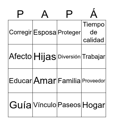 Padre  Bingo Card