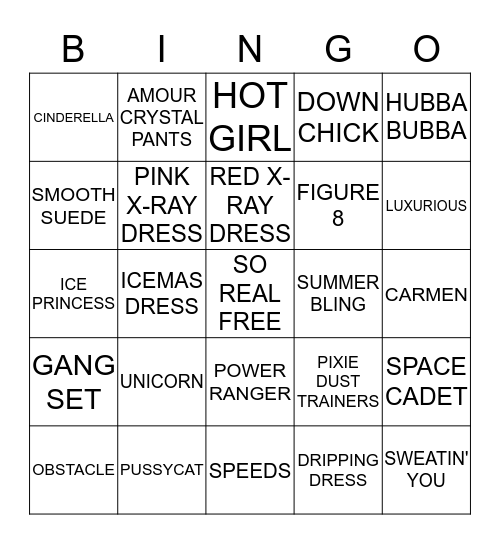 GSUWOO Bingo Card