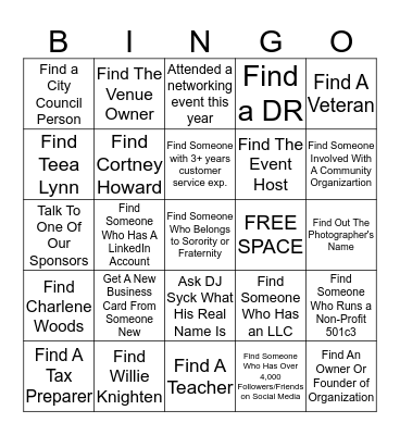 Breaking the Glass BINGO Card