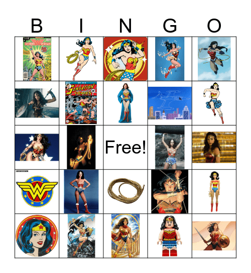 Wonder Woman Bingo Card