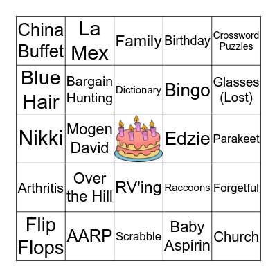 Pat's 80th Birthday Bingo!    Bingo Card