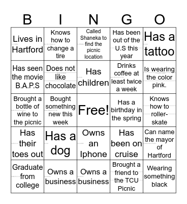 Bingo Card