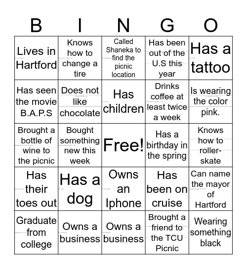 Bingo Card