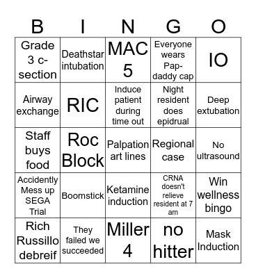 Super team great job bingo board Bingo Card