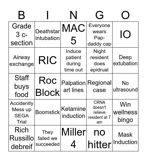 Super team great job bingo board Bingo Card