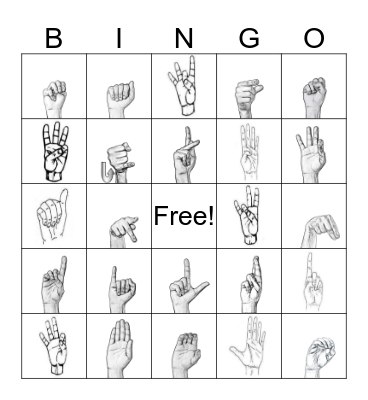 ASL Bingo Card