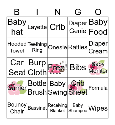 Ladybug Bingo Card
