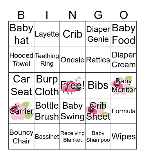 Ladybug Bingo Card