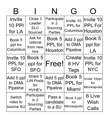 July Bingo Card