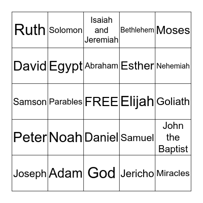 Who Am I? Bingo Card