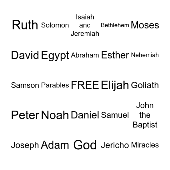 Who Am I? Bingo Card