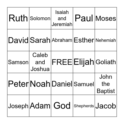 Who Am I? Bingo Card