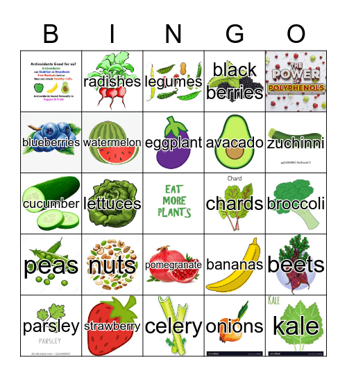 Plant Bingo Card