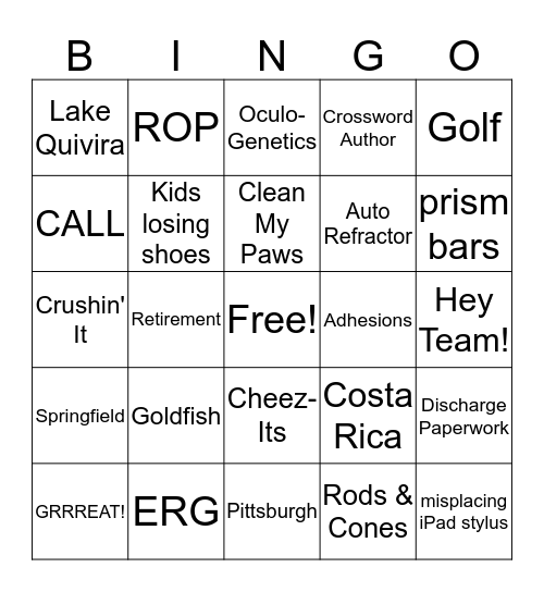 Bingo of Atkinsonisms Bingo Card