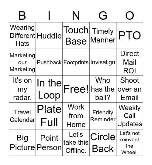 Heartland Dental Patient Marketing BINGO Card