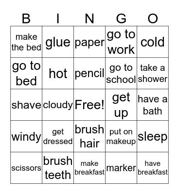 Summer School BINGO! Bingo Card
