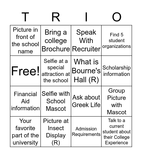 Trio Bingo Card