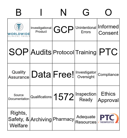 Investigator Responsibilities Bingo Card