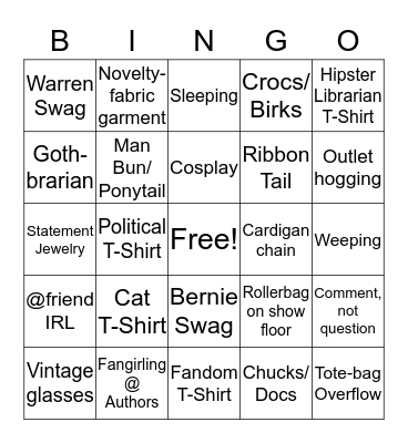 ALA 2019 Bingo Card